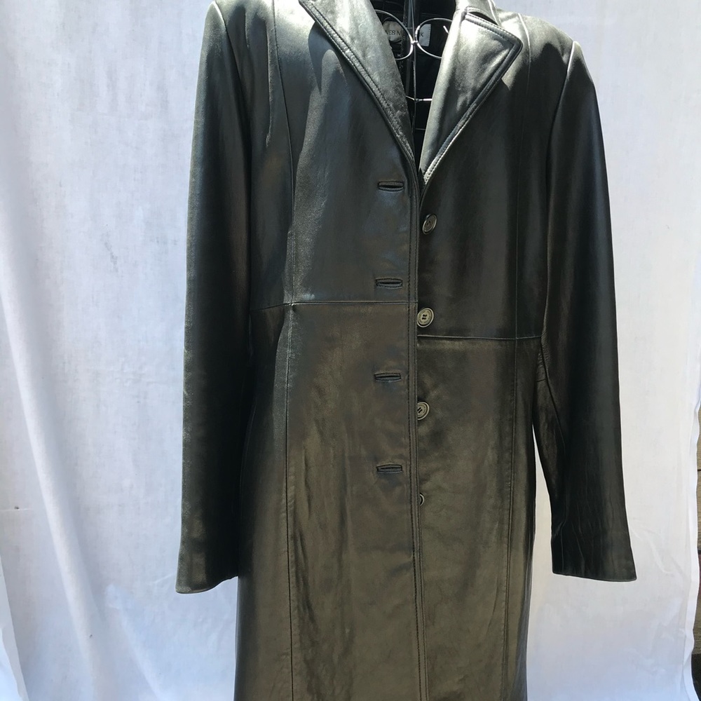 Genuine Leather long coat